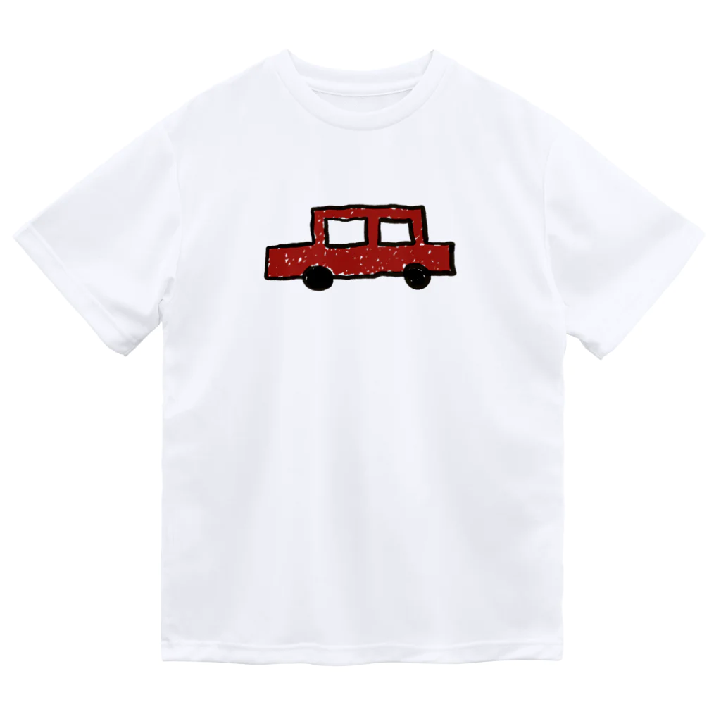 tamaccoの赤い車 ドライTシャツ