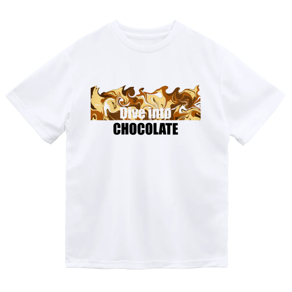 ヒロシオーバーダイブのチョコレートに溺れていたい☆マーブル ドライTシャツ