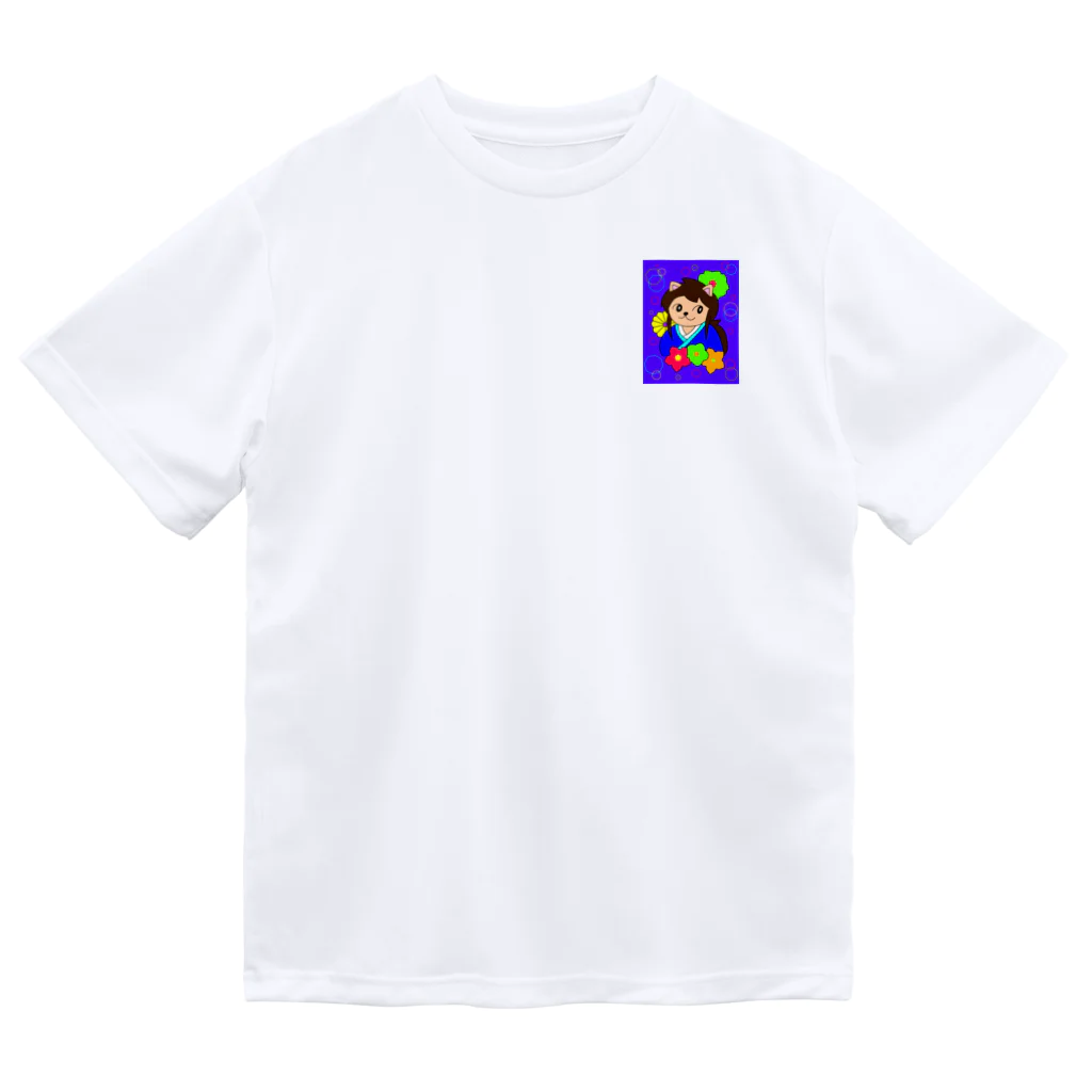 greetenの猫 侍くん 和柄 Dry T-Shirt