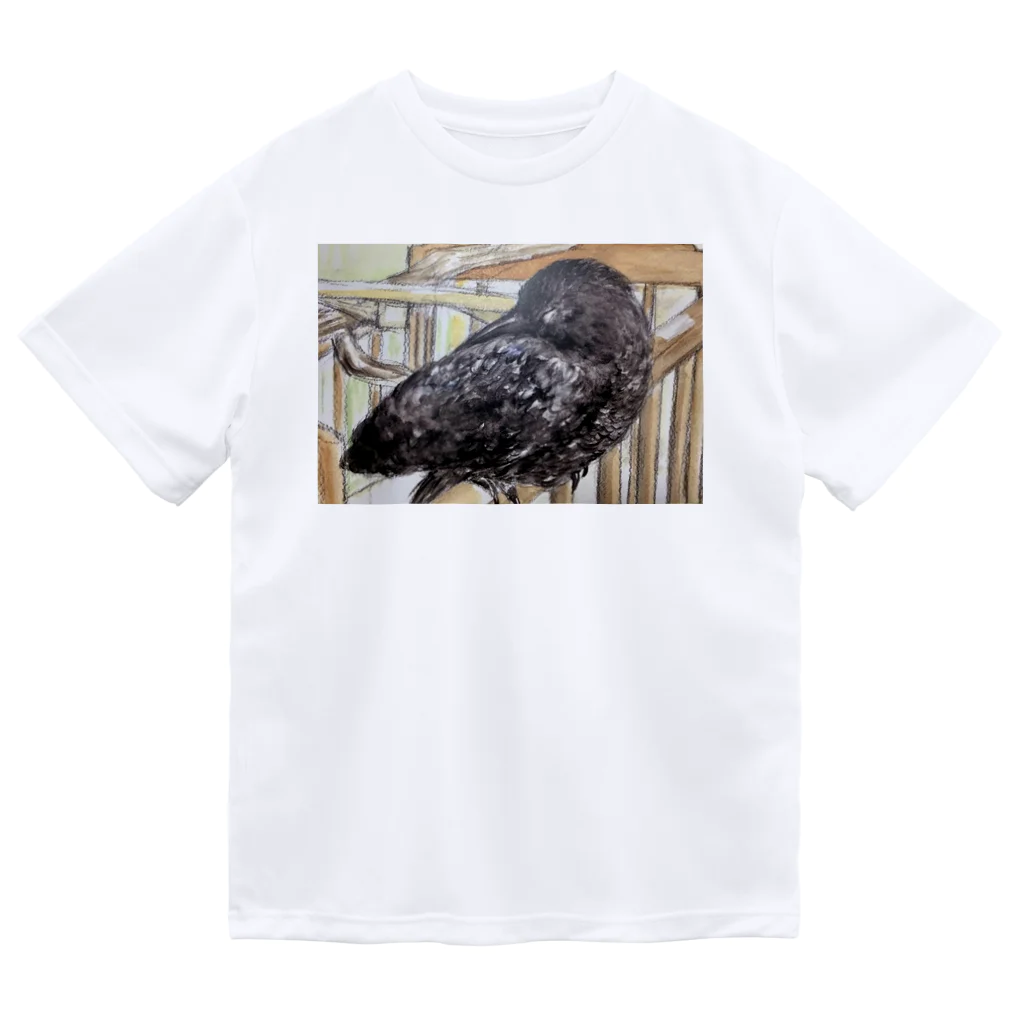 パート主婦しずかのオリジナルイラストグッズのカラスのハッピー Dry T-Shirt