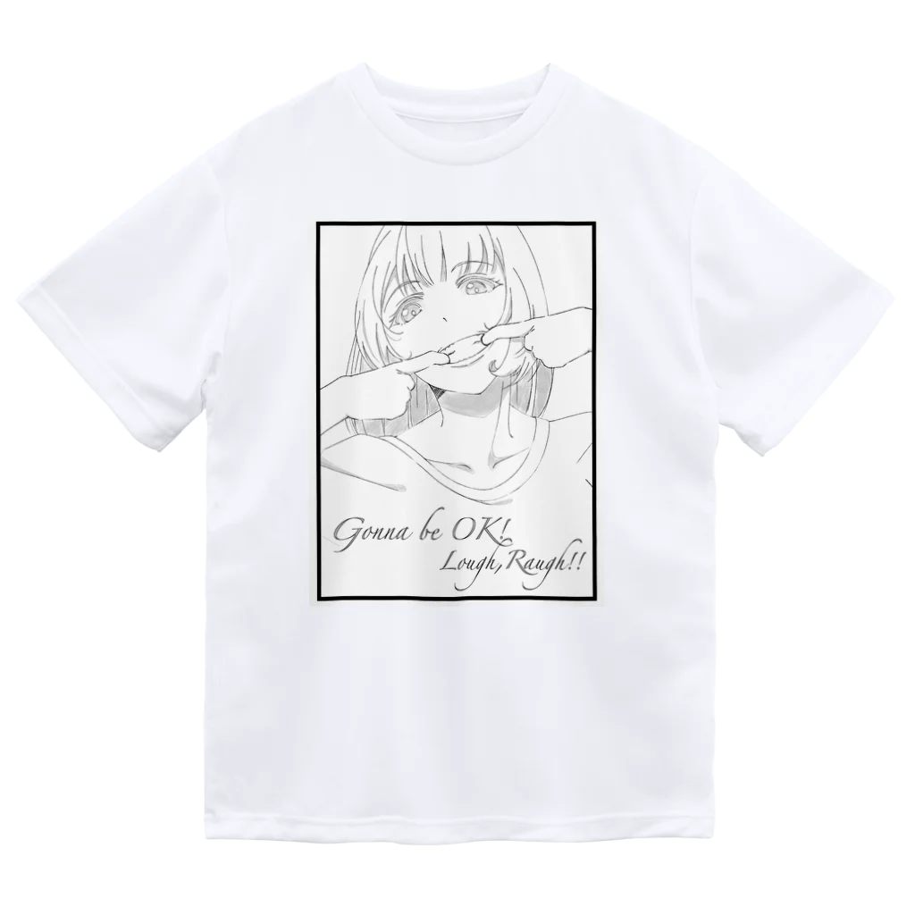 文鳥のラフなラフ(笑顔)のシャツ ドライTシャツ