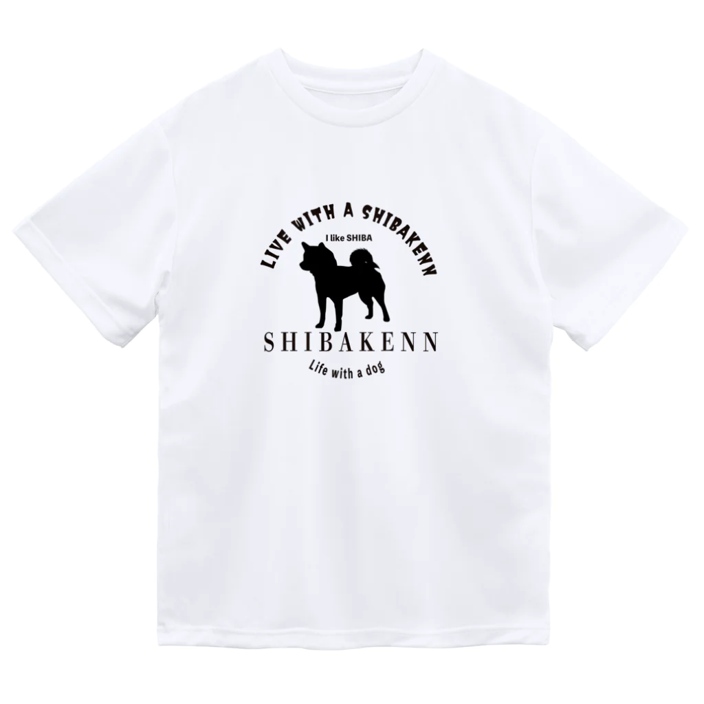 chicodeza by suzuriの柴犬のロゴ ドライTシャツ