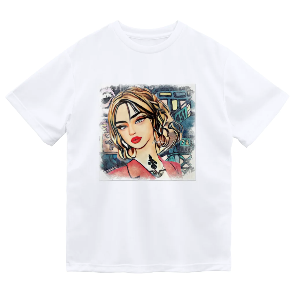 【ホラー専門店】ジルショップのアメリカン女性 Dry T-Shirt