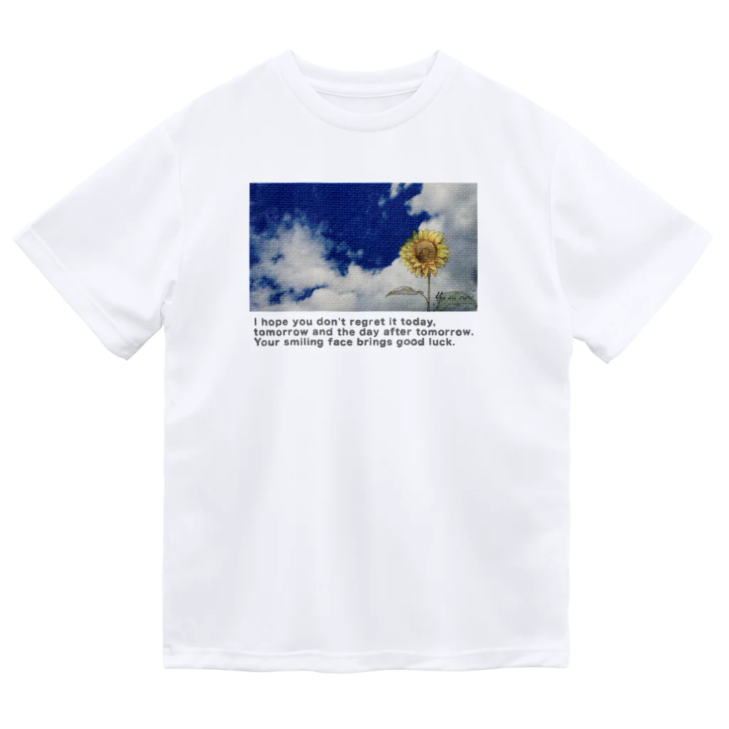 yuu all rightの〝空とひまわり〟向日葵 ドライTシャツ