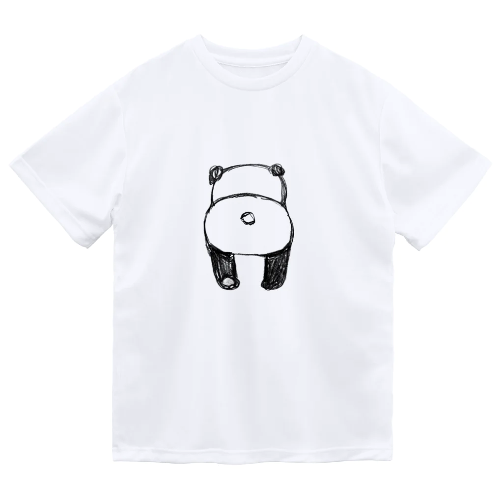 mocoのパンダのしっぽは白ですよ ドライTシャツ