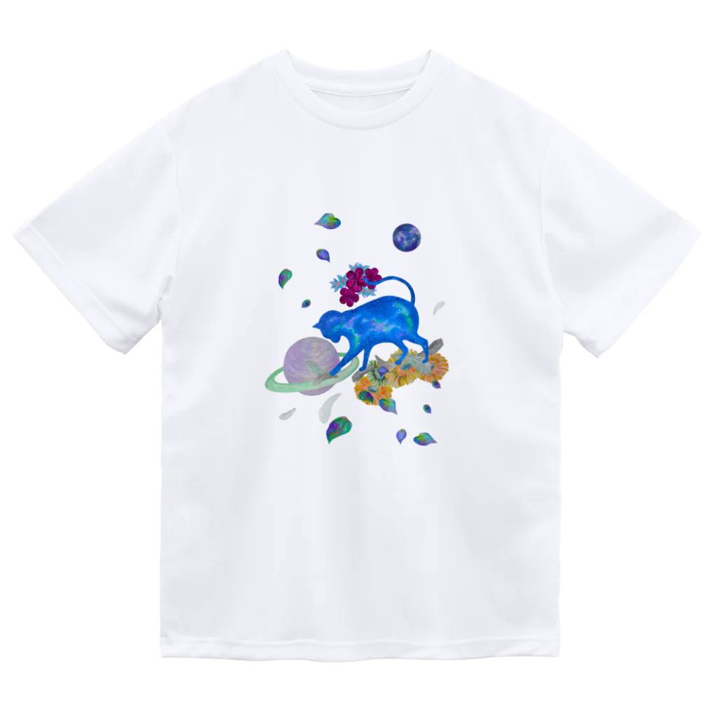 char pottery の宇宙ねこ Dry T-Shirt