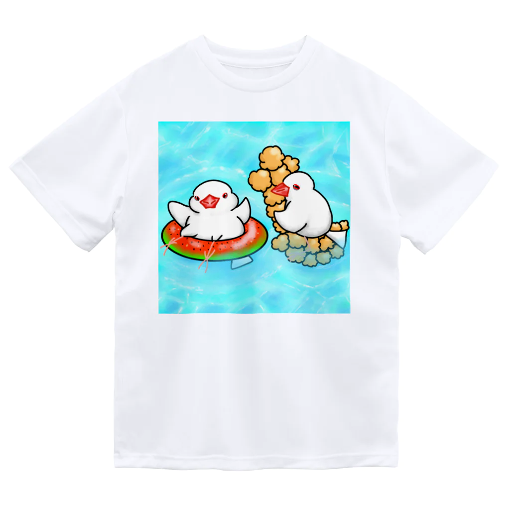 Lily bird（リリーバード）のぷかぷか水遊び文鳥ず ドライTシャツ