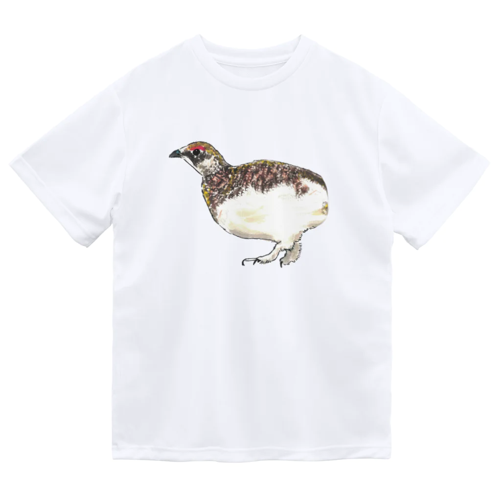 森図鑑の[森図鑑] 雷鳥のイラスト Dry T-Shirt