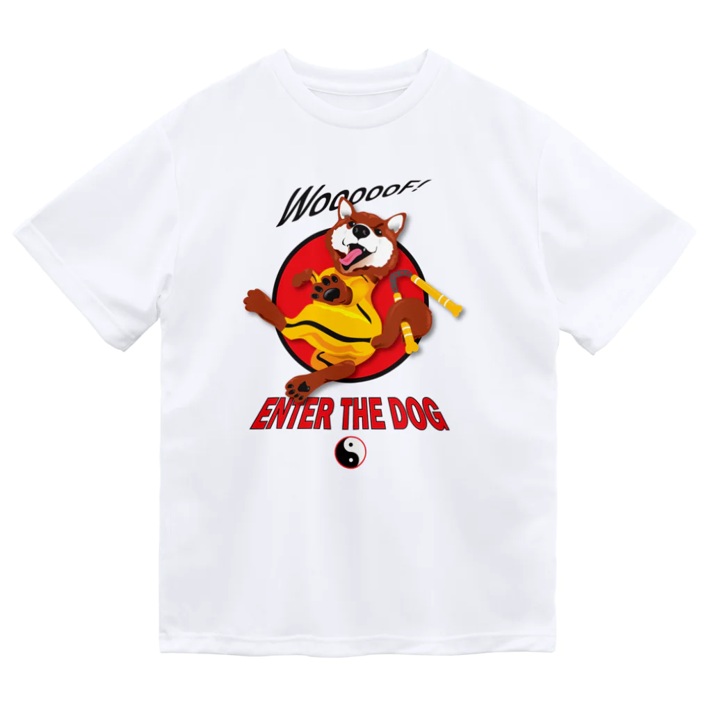 ShibazooのEnter the Dog- Dog Kung Fu! Dry T-Shirt