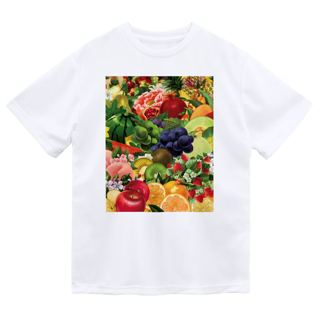 カワウソとフルーツの【forseasons】フルーツ盛り合わせ ドライTシャツ