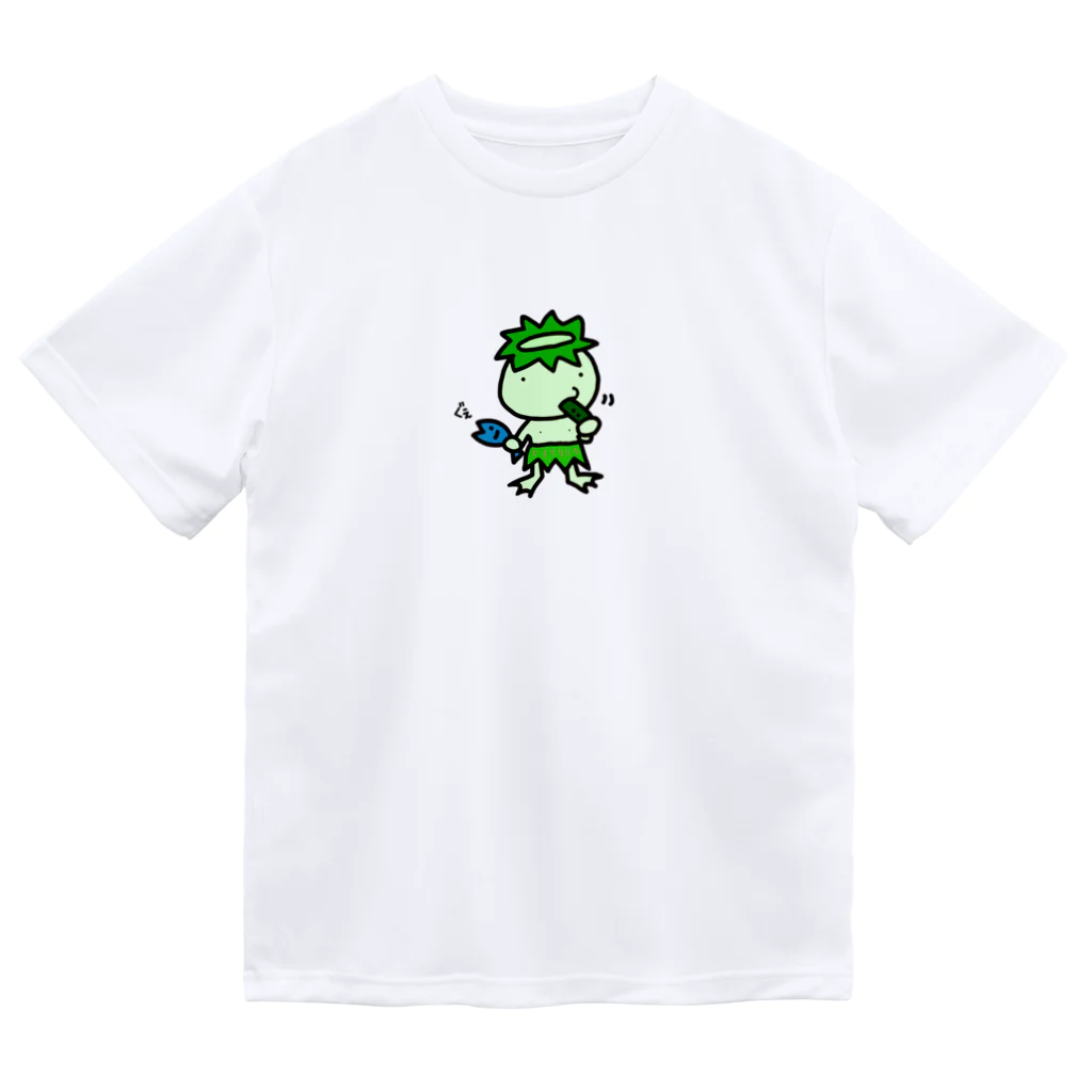 amakara_のきゅうり喰うカッパ ドライTシャツ