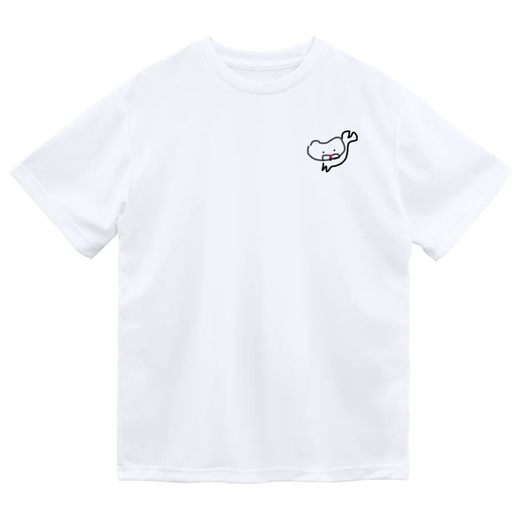 やぶれ・まんじゅうのにゃん魚 ドライTシャツ