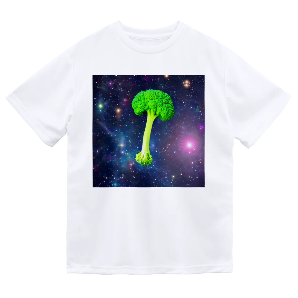 AI画家『Stable Diffusion』Shopのスペース・ブロッコリー🥦 ドライTシャツ