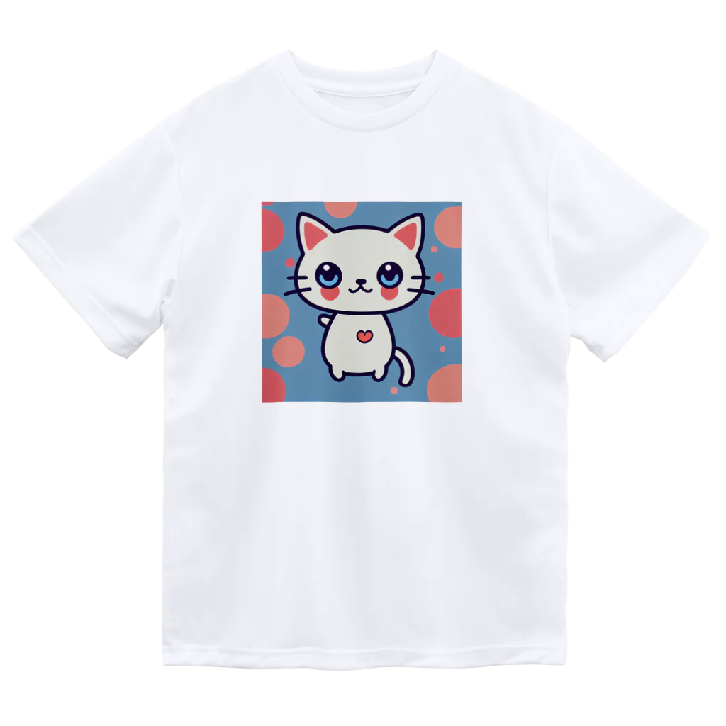 A31eの狛猫のミケ「はーとびーと」 Dry T-Shirt