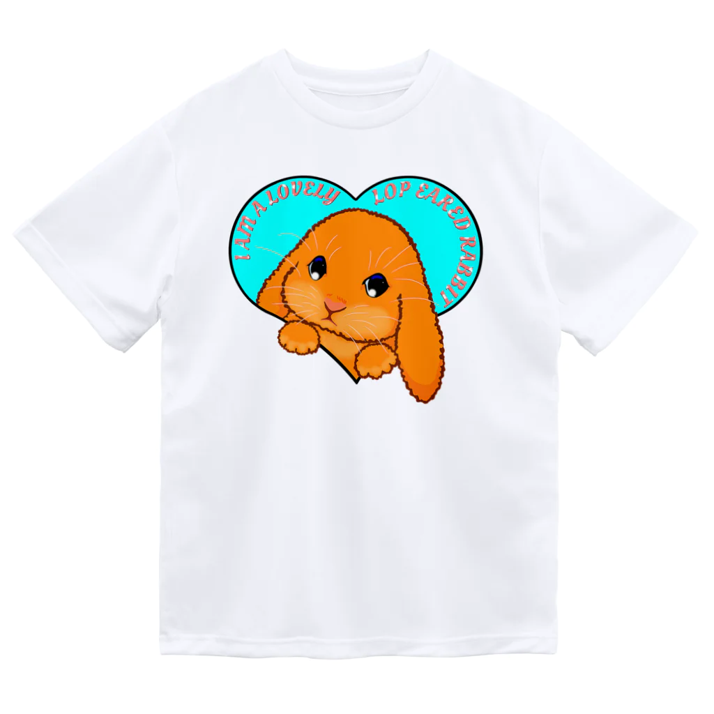 LalaHangeulのLop eared rabbit(ロップイヤーラビット) 英語バージョン ドライTシャツ