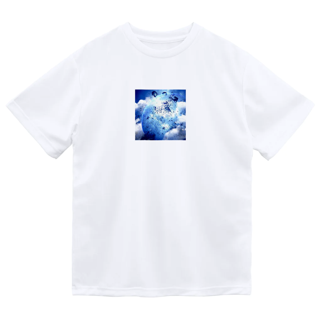 yuucanvasの宇宙アート･水の惑星 ドライTシャツ