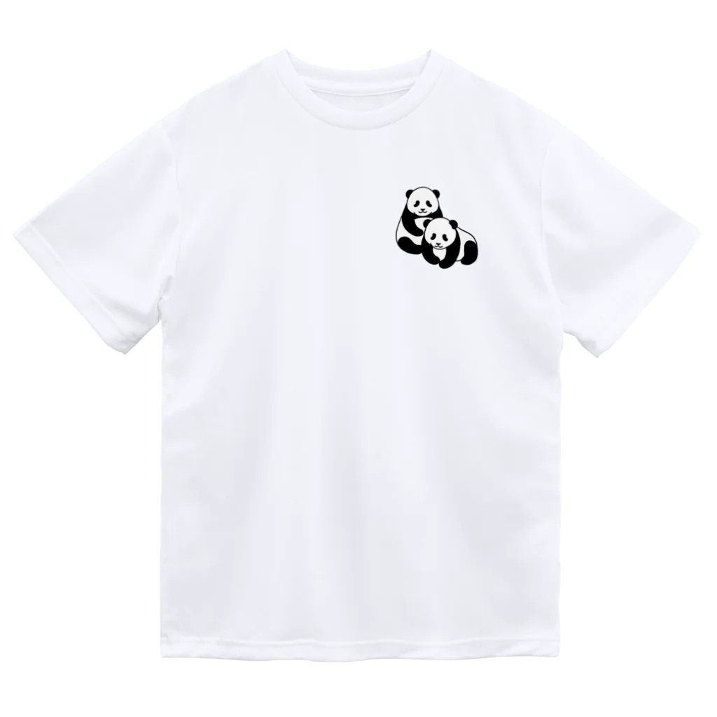 chippokeの双子パンダ ドライTシャツ