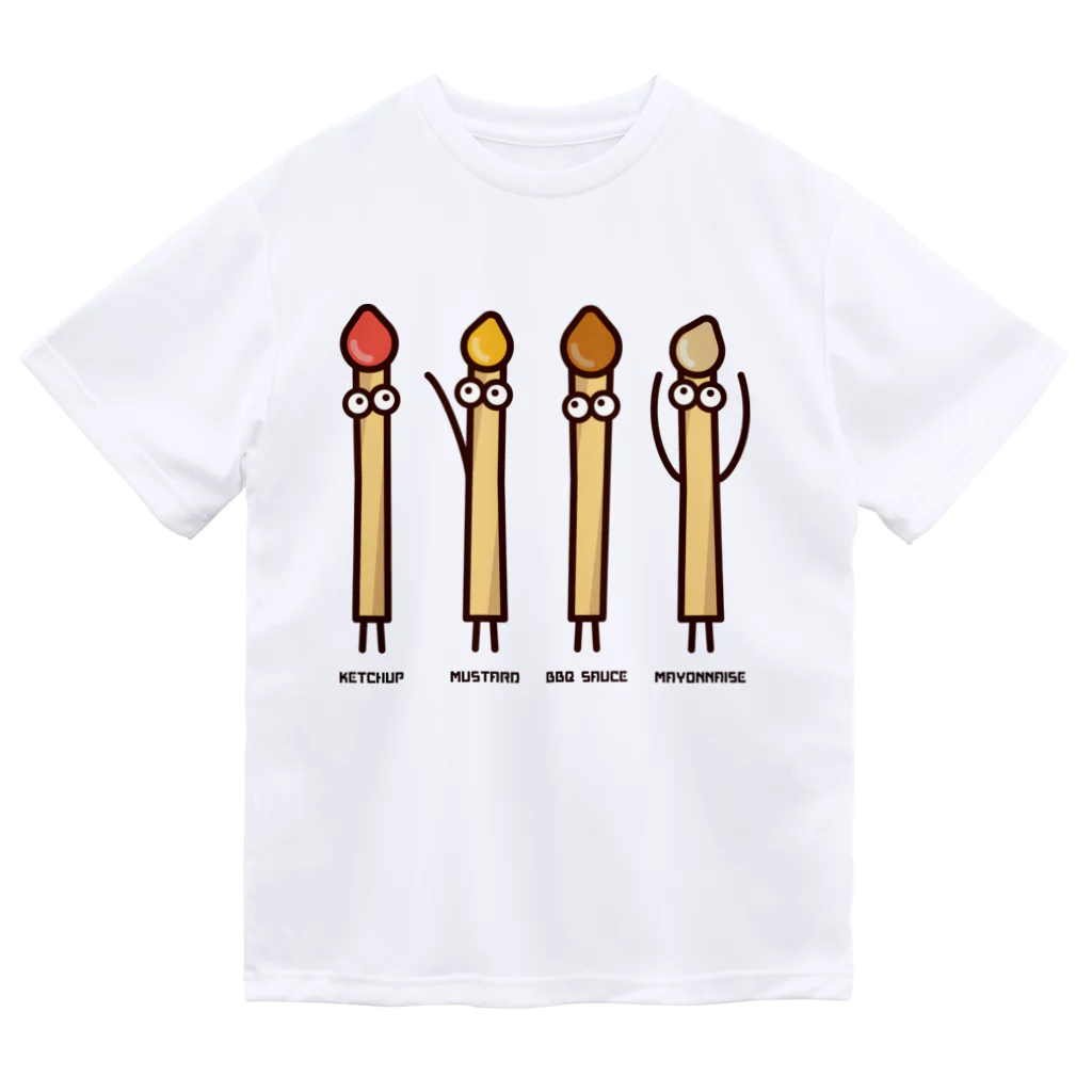 高堂玲/イラストの方のフライドポテト4兄弟 ドライTシャツ