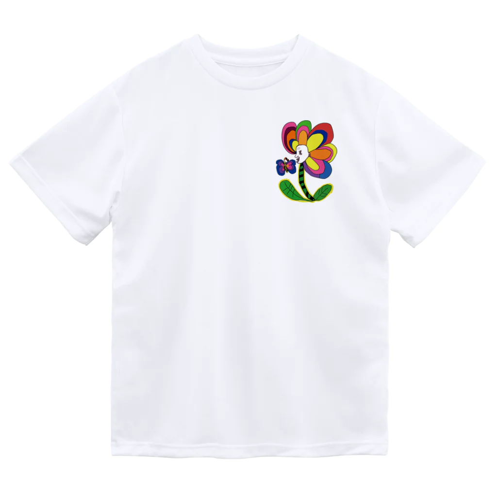 garageshopnoahのflower＆butterfly ドライTシャツ