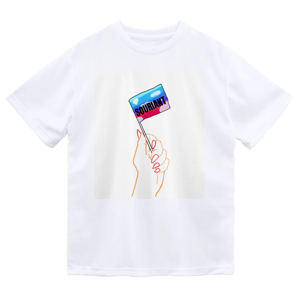 SOURIANTの旗持ちガール ドライTシャツ