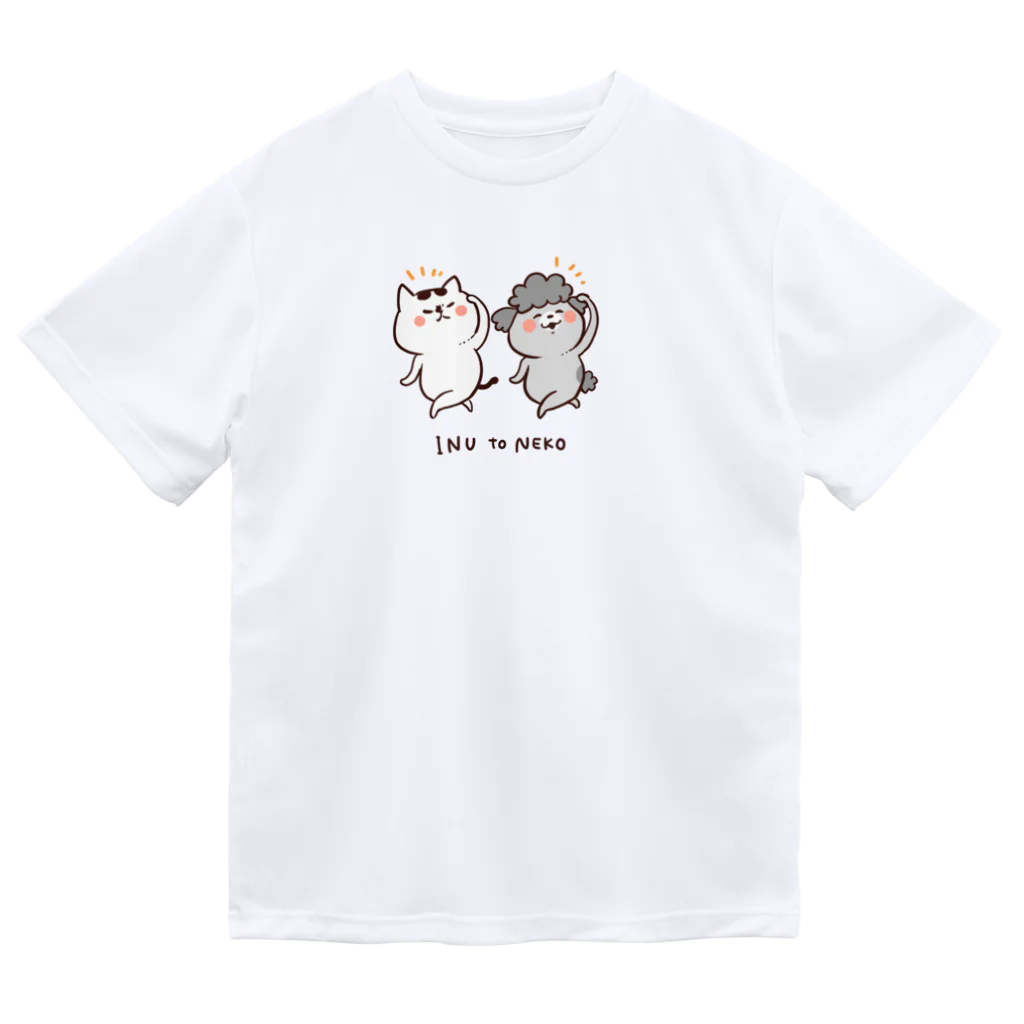 hidekiccanの犬と猫 ドライTシャツ