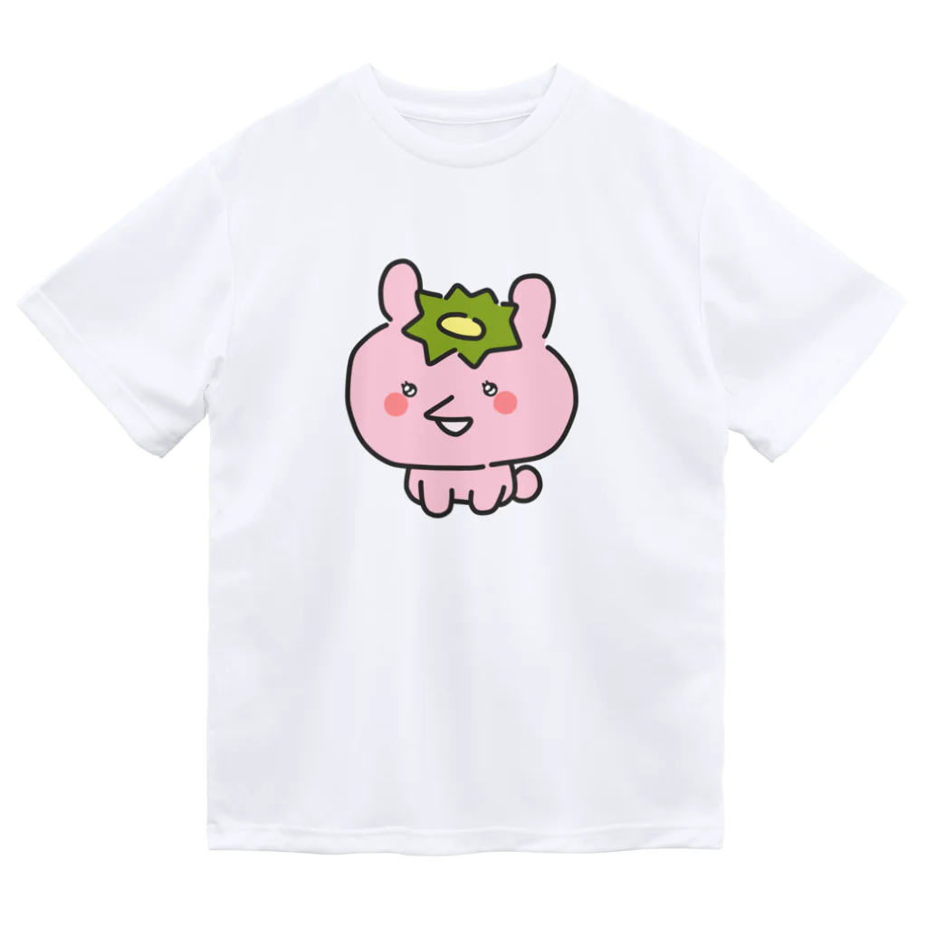 flower87boxのかっぱうさぎ（ピンク） ドライTシャツ