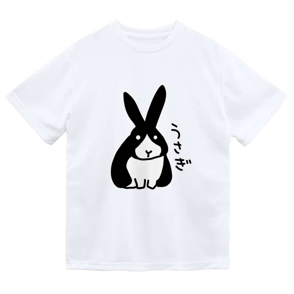 いきものや のの(本館)の白黒うさぎ ドライTシャツ