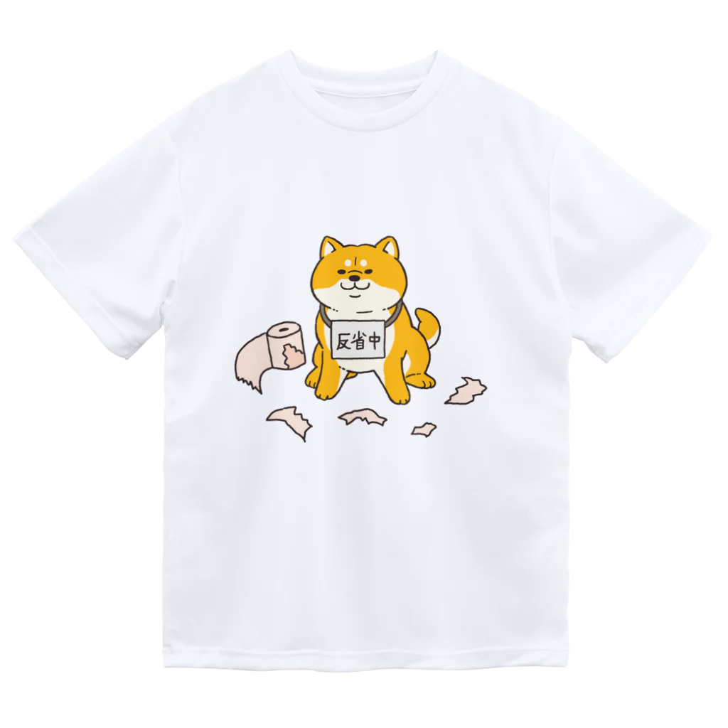 もんとみ | もっちり動物造形作家の反省の色が見えない柴犬 ドライTシャツ