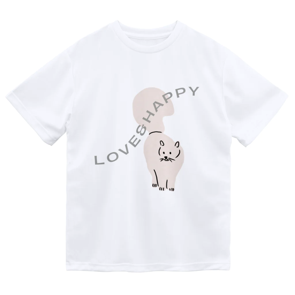 保護猫広場　ラブとハッピーのゆるふわねこ【500円分の寄付になります】 ドライTシャツ