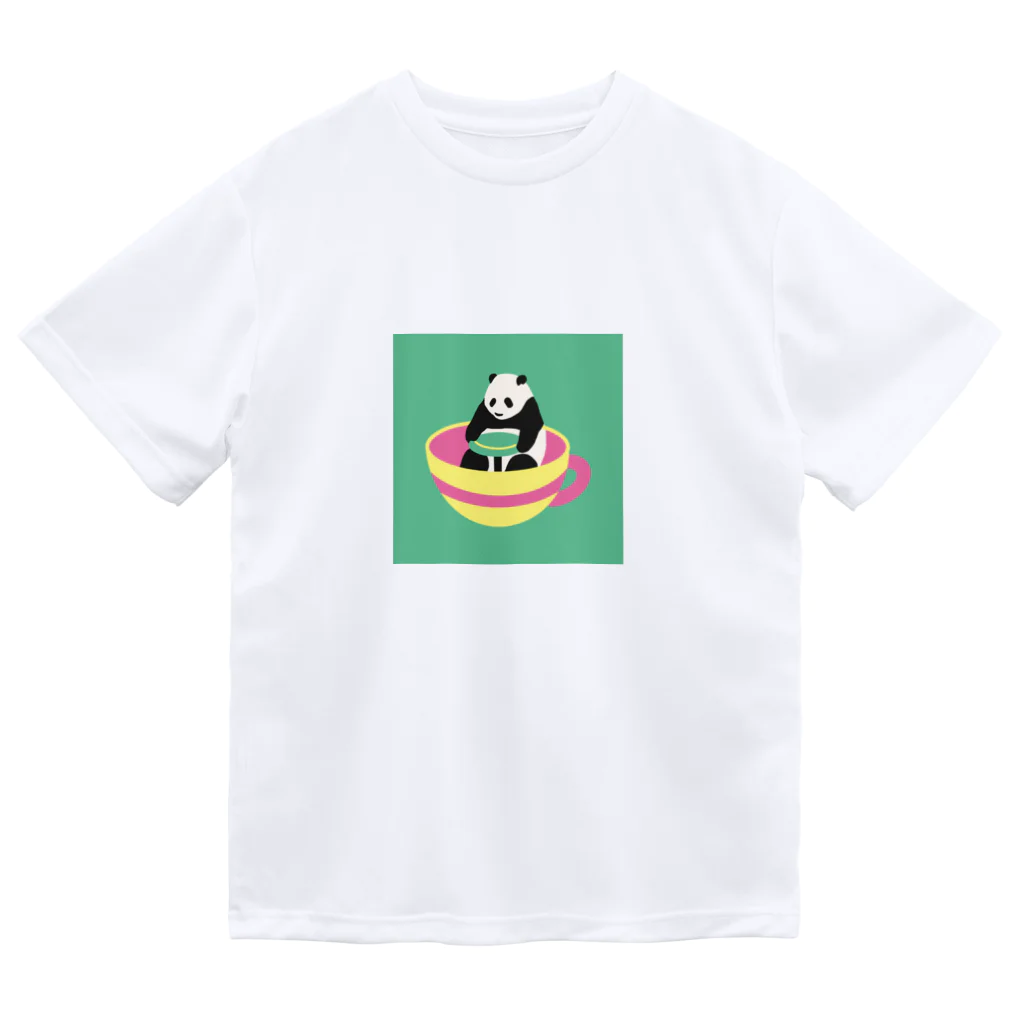 パンダむんのコーヒーカップ ドライTシャツ