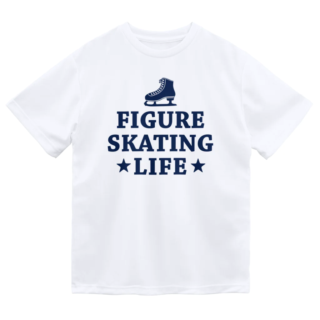 sports_tower スポーツタワーのフィギュアスケート・figure skating・グッズ・デザイン・フィギアスケート・#Tシャツ・ステップ・スピン・ジャンプ・スケート靴イラスト・技・男子・女子・かっこいい・かわいい・アイスダンス ドライTシャツ