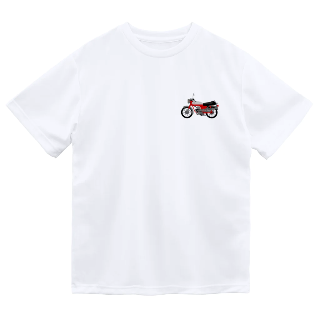 クロベナシの店のスクランブラー赤白バイク Dry T-Shirt