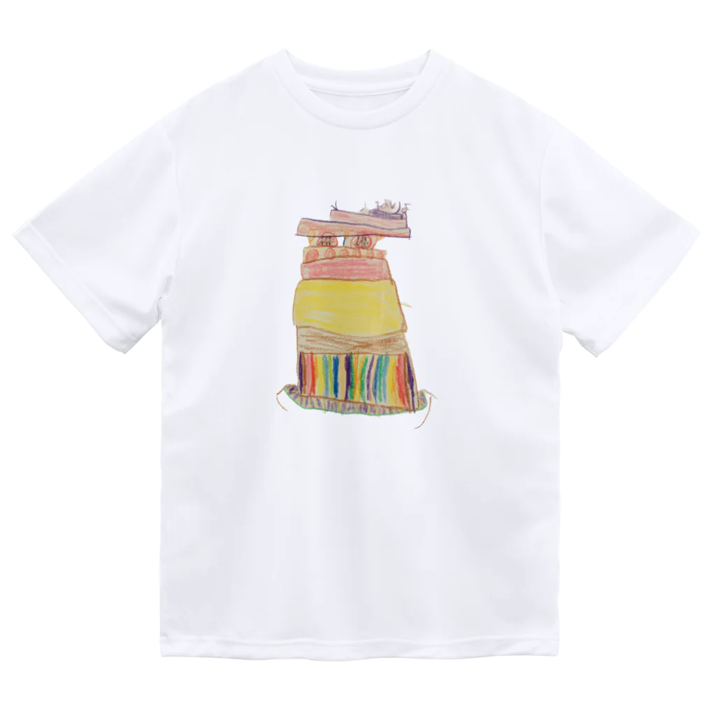 KidsArtの【子どもの絵】バースデーケーキ Dry T-Shirt