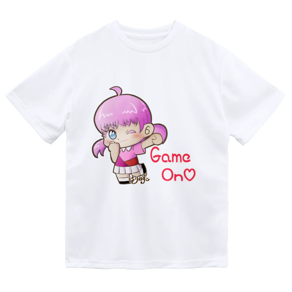 はりねずこのイラストのゲームオン！モモちゃん ドライTシャツ