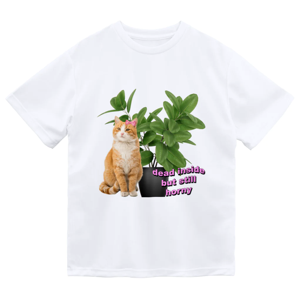 𝙈𝙊𝙈𝙊'𝙨 𝙎𝙝𝙤𝙥の植物とねこ_02 ドライTシャツ