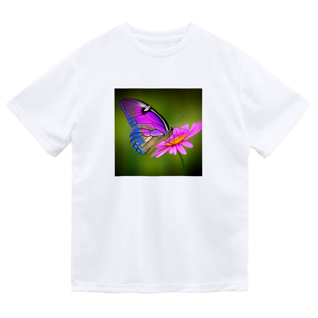 ミラくまの綺麗な蝶 ドライTシャツ