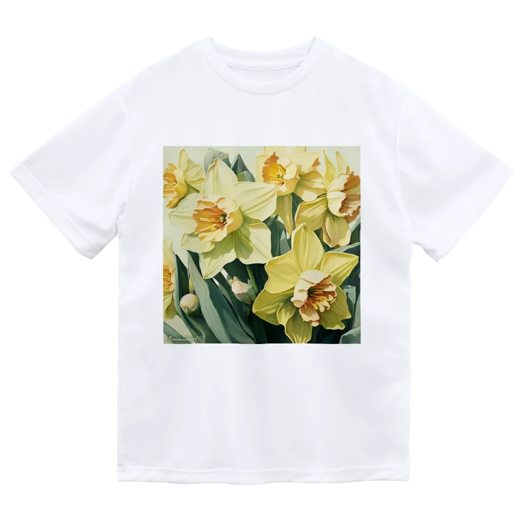 botanicalartAIの黄色のスイセン ドライTシャツ