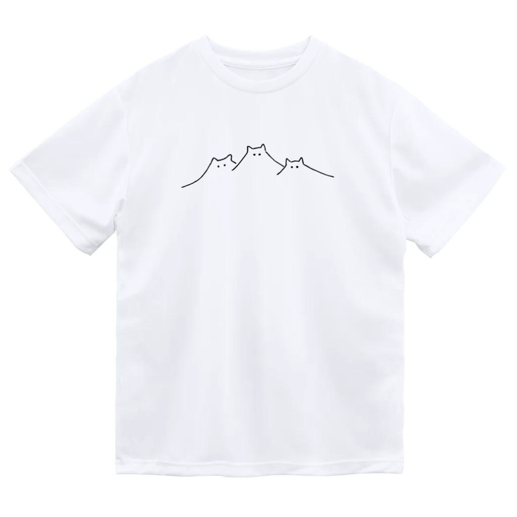 ねこやにわとりやのねこ連山 Dry T-Shirt