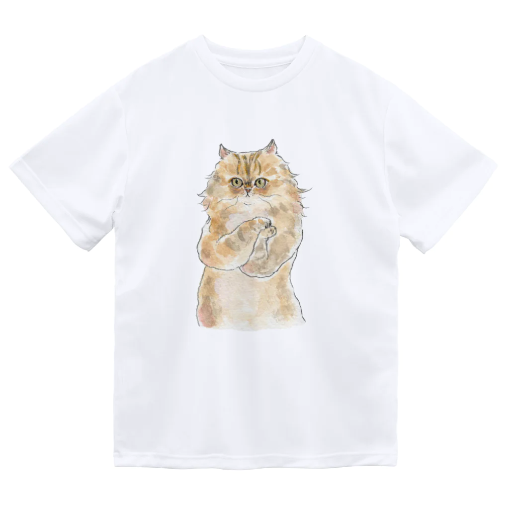 トコロコムギのおねだりにゃんこ ドライTシャツ