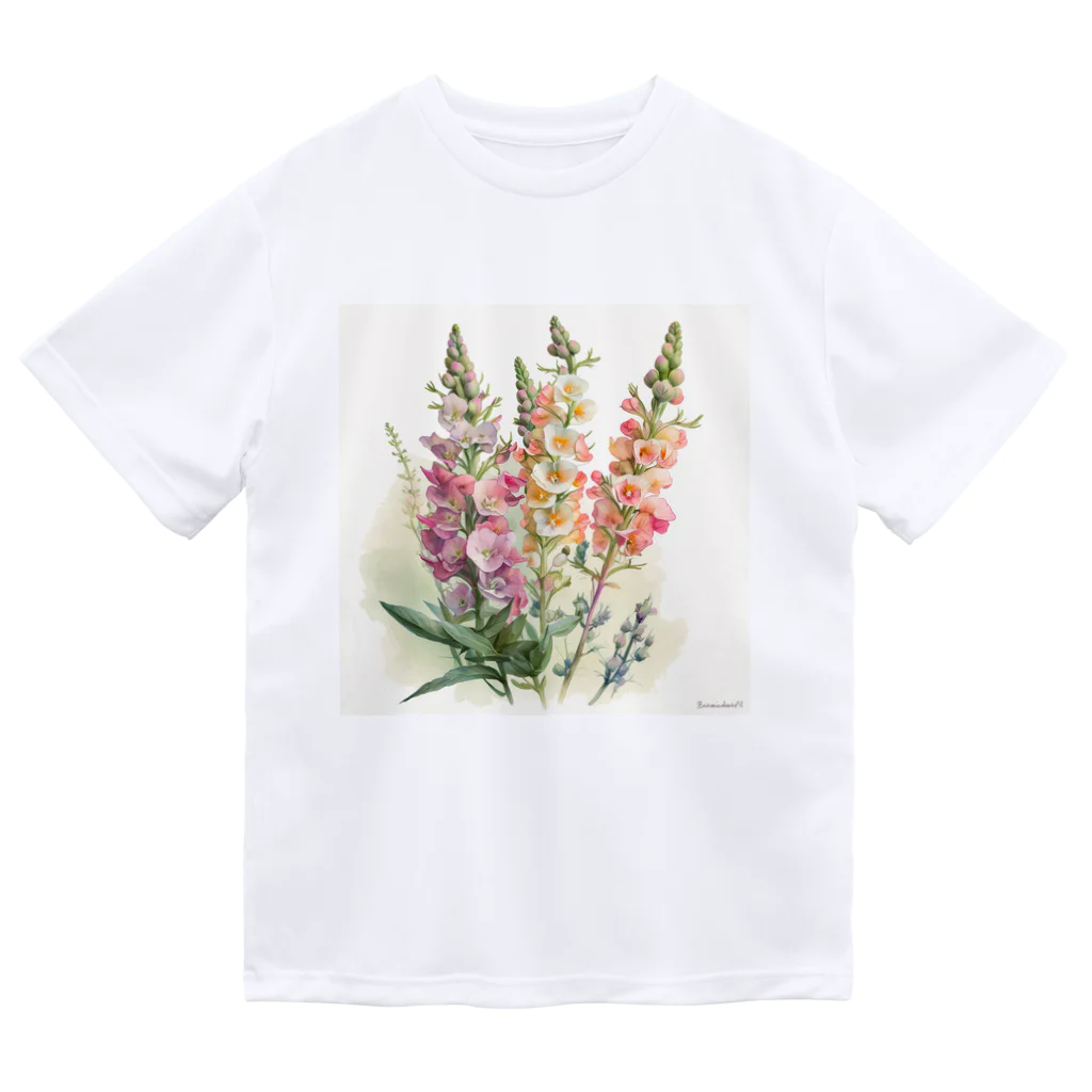 botanicalartAIのキンギョソウ ドライTシャツ