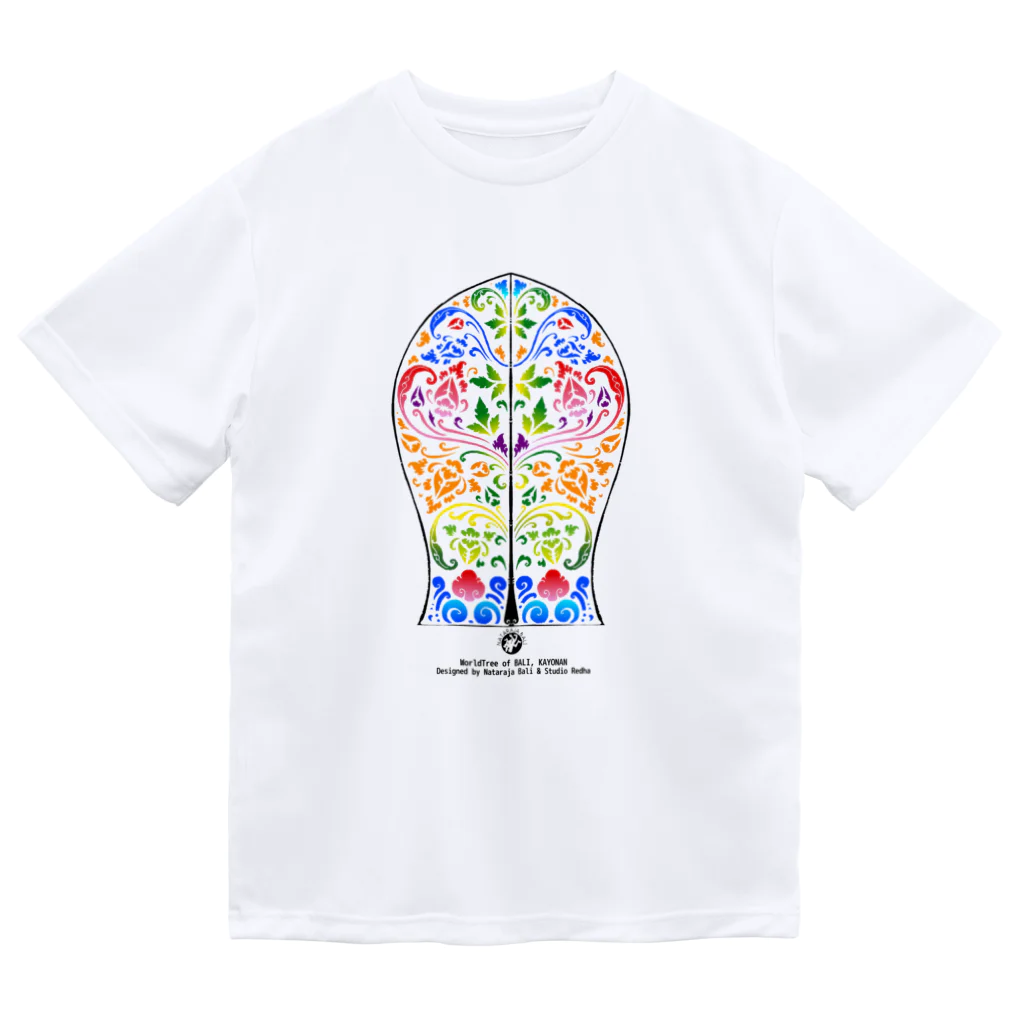 Toko Nataraja Baliのカヨナン　カラー背面、モノクロ前面 ドライTシャツ