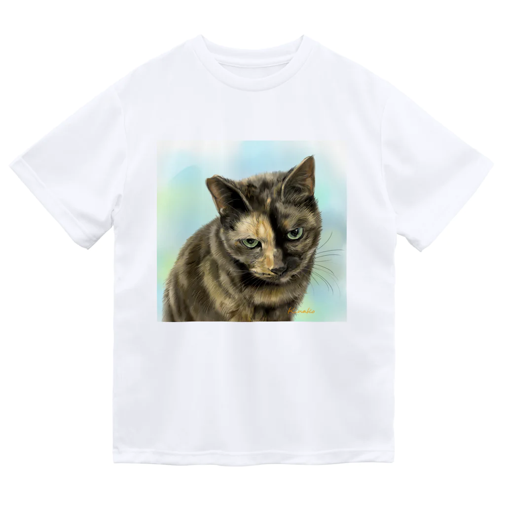 kinako-japanのサビ猫のオペラ座ちゃん ドライTシャツ