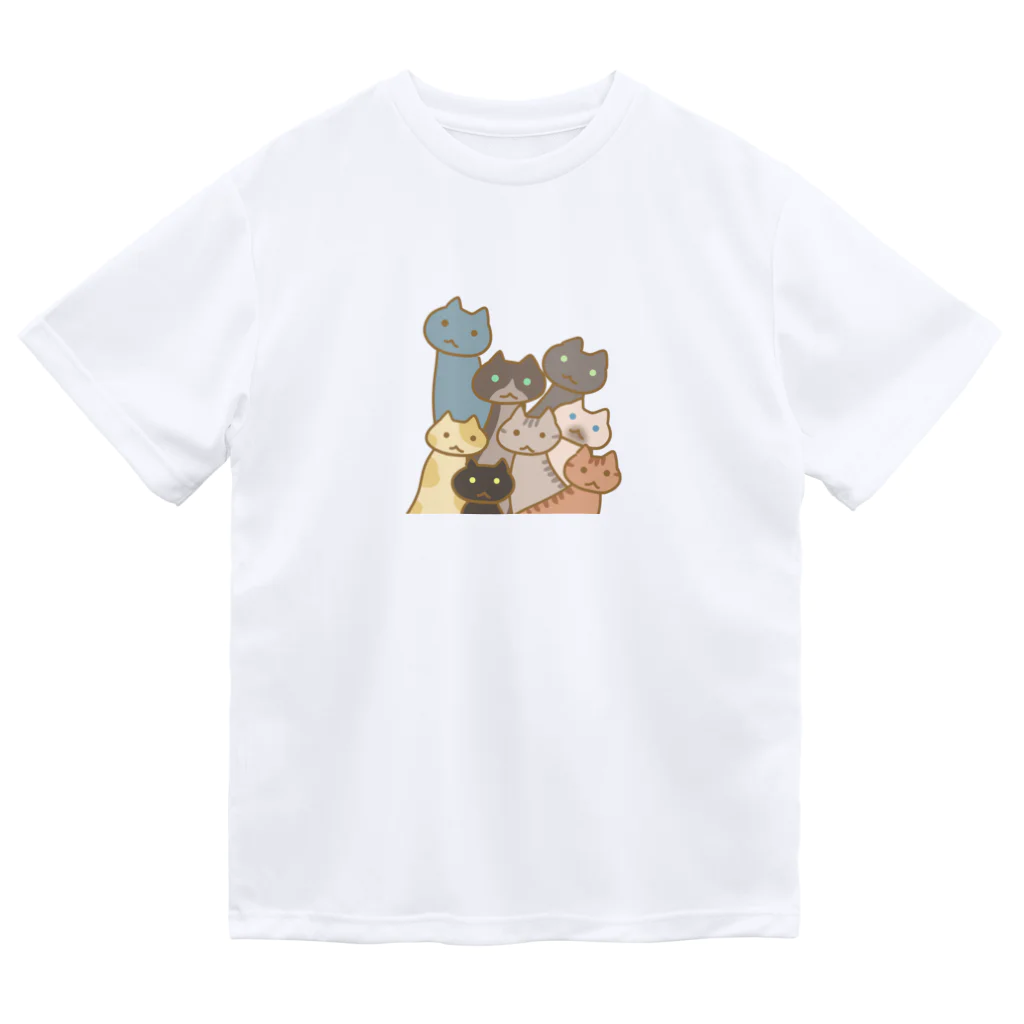 アトリエかののにゃんこ大集合 ドライTシャツ