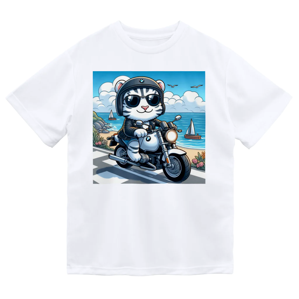 ワイズショップのホワイトタイガーのライダー Dry T-Shirt