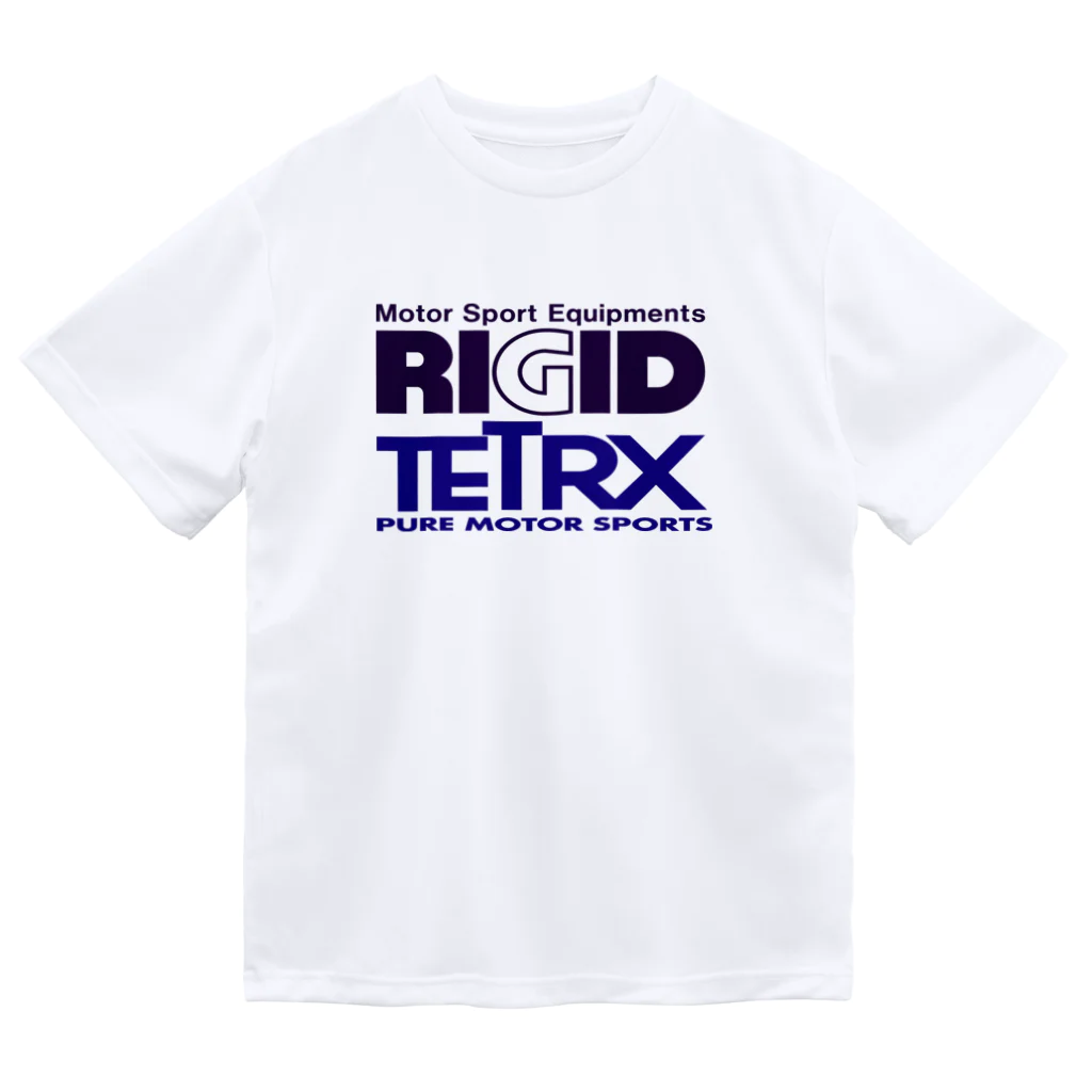 リジット・モータースポーツのRIGID-TETRX透過ロゴ紺 ドライTシャツ