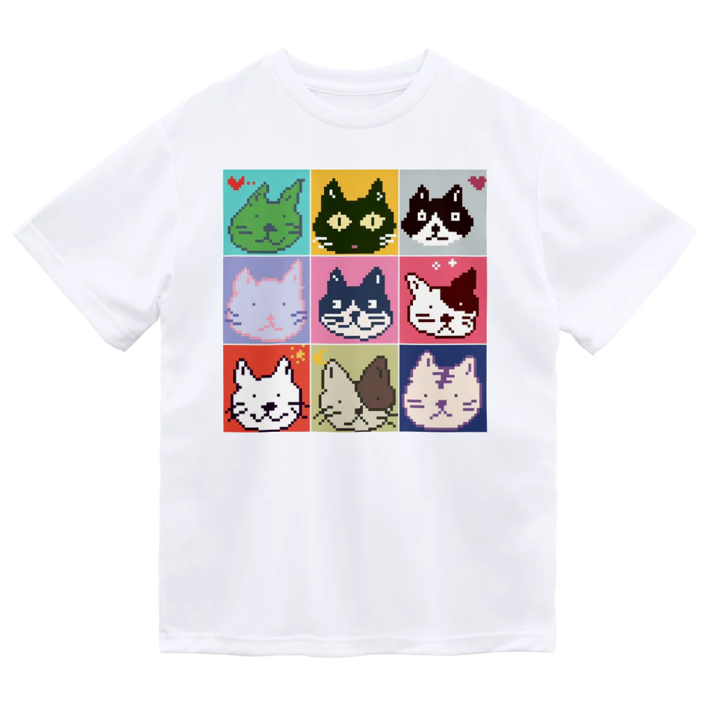 ねこ大名のねこねこオールスターズ ドライTシャツ