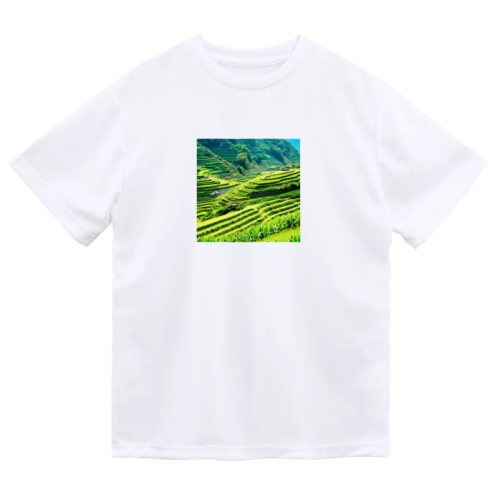 dolphineの日本の原風景　棚田 Dry T-Shirt