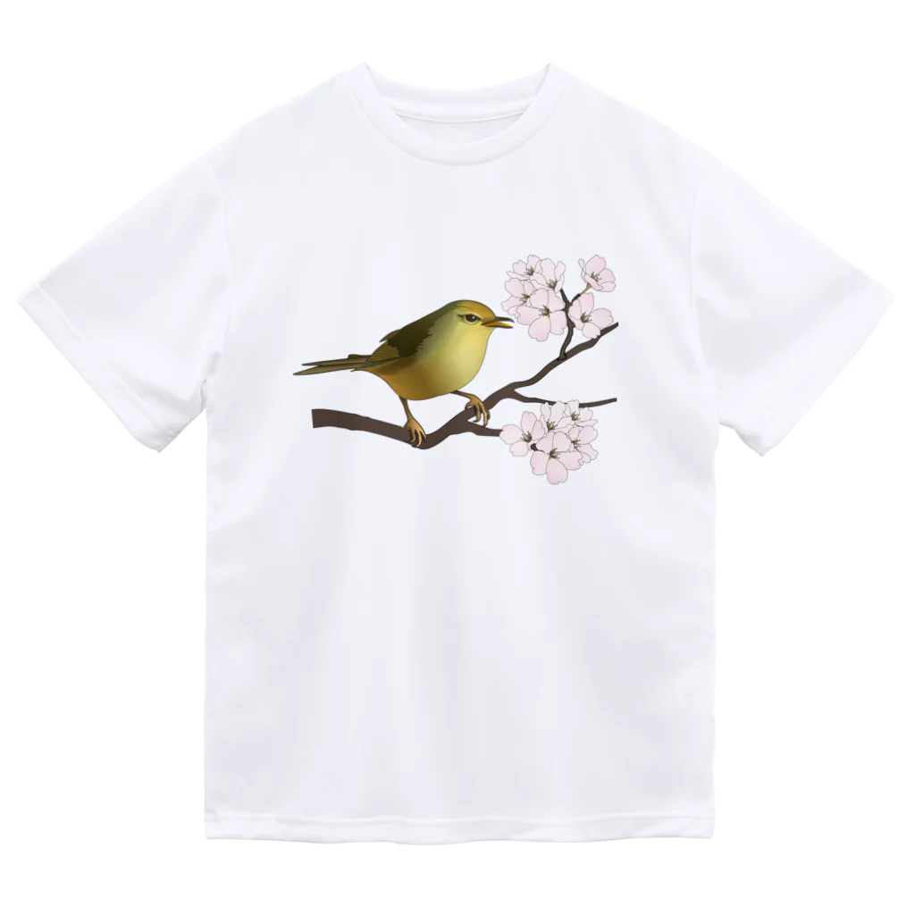 yamame1000ninの桜にウグイス ドライTシャツ