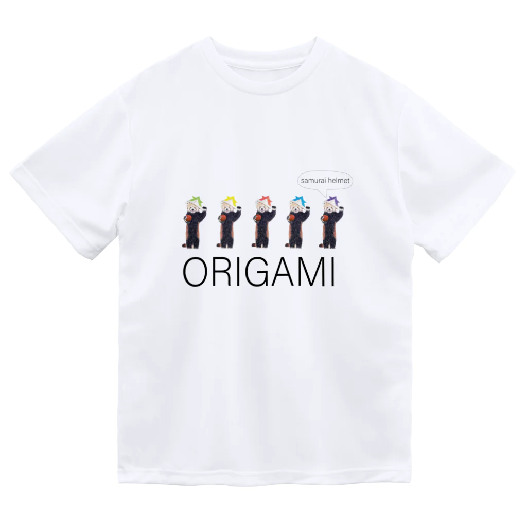 Zoo KeeperのORIGAMI　レッサーパンダとカブト ドライTシャツ