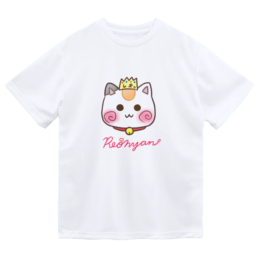 旅猫王子れぉにゃん👑😼公式(レイラ・ゆーし。)の(ピンクロゴ)顔だけ☆れぉにゃん Dry T-Shirt